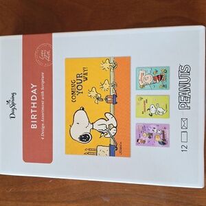 12 Pk Peanuts Birthday With Scripture Greeting Cards NIB